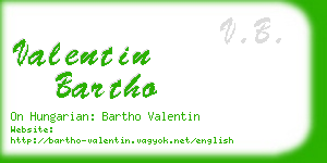 valentin bartho business card